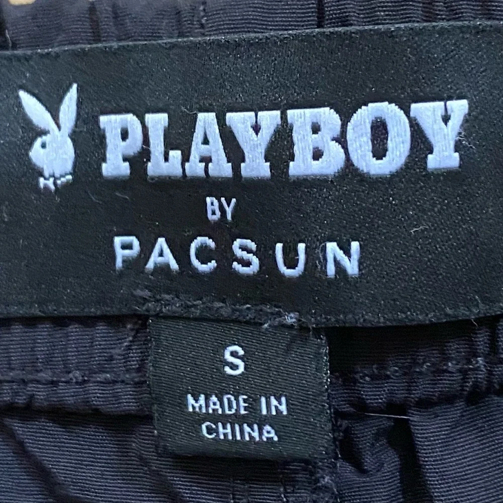 Playboy by PacSun Men’s Sz S Black Nylon‎ Swim Trunks